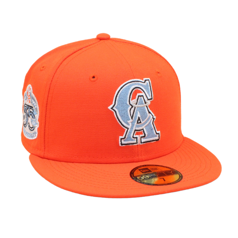 California Angels Cooperstown 59Fifty Fitted 35th Anniversary - Orange/Sky