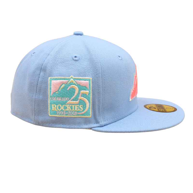 Colorado Rockies Cooperstown 59Fifty Fitted 25th Anniversary - Birdseye Blue/Pink