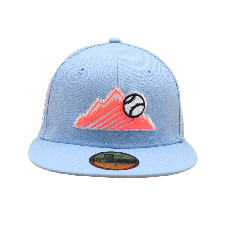 Colorado Rockies Cooperstown 59Fifty Fitted 25th Anniversary - Birdseye Blue/Pink
