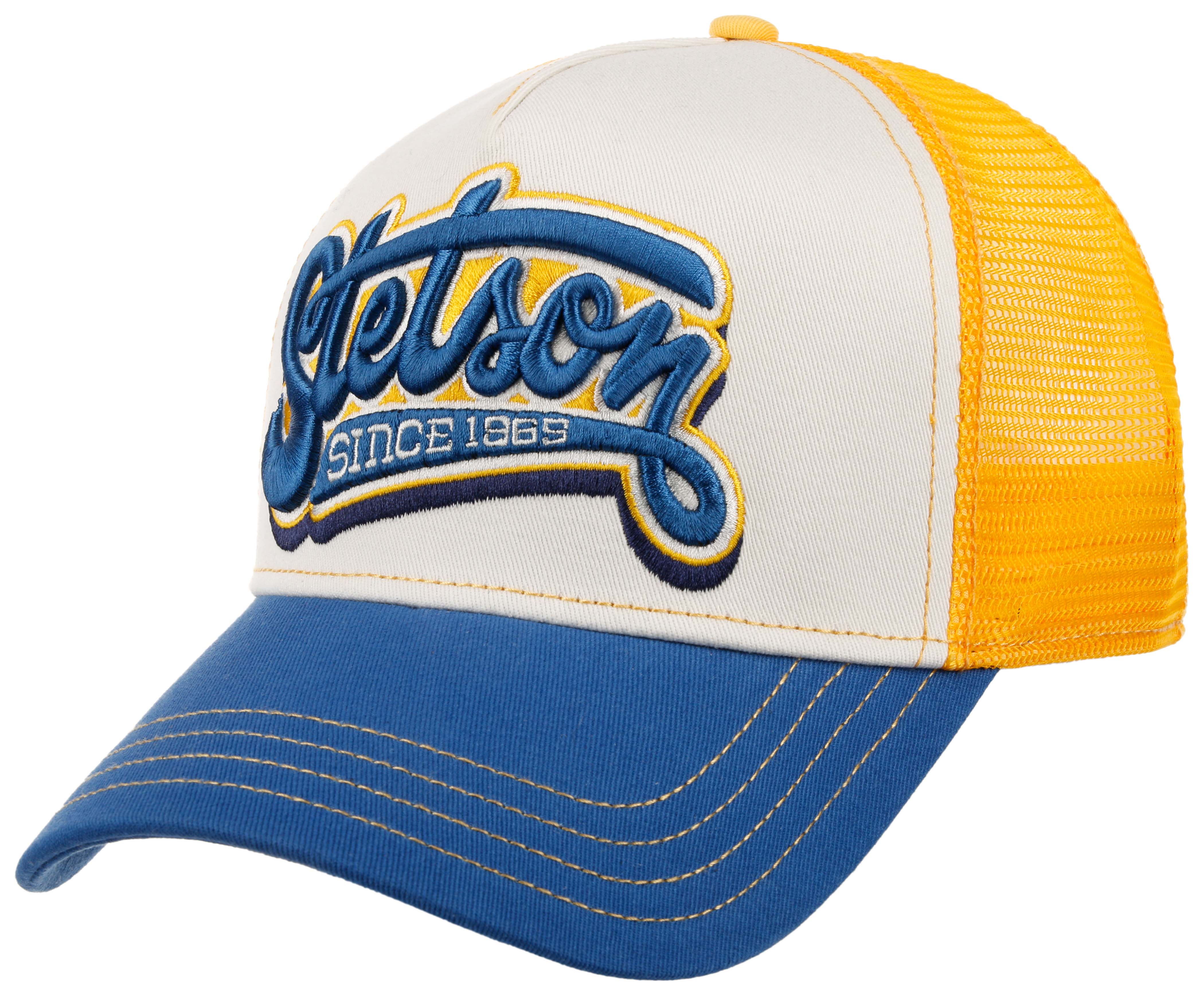 Stetson - Trucker Cap Lettering - White/Blue/Yellow