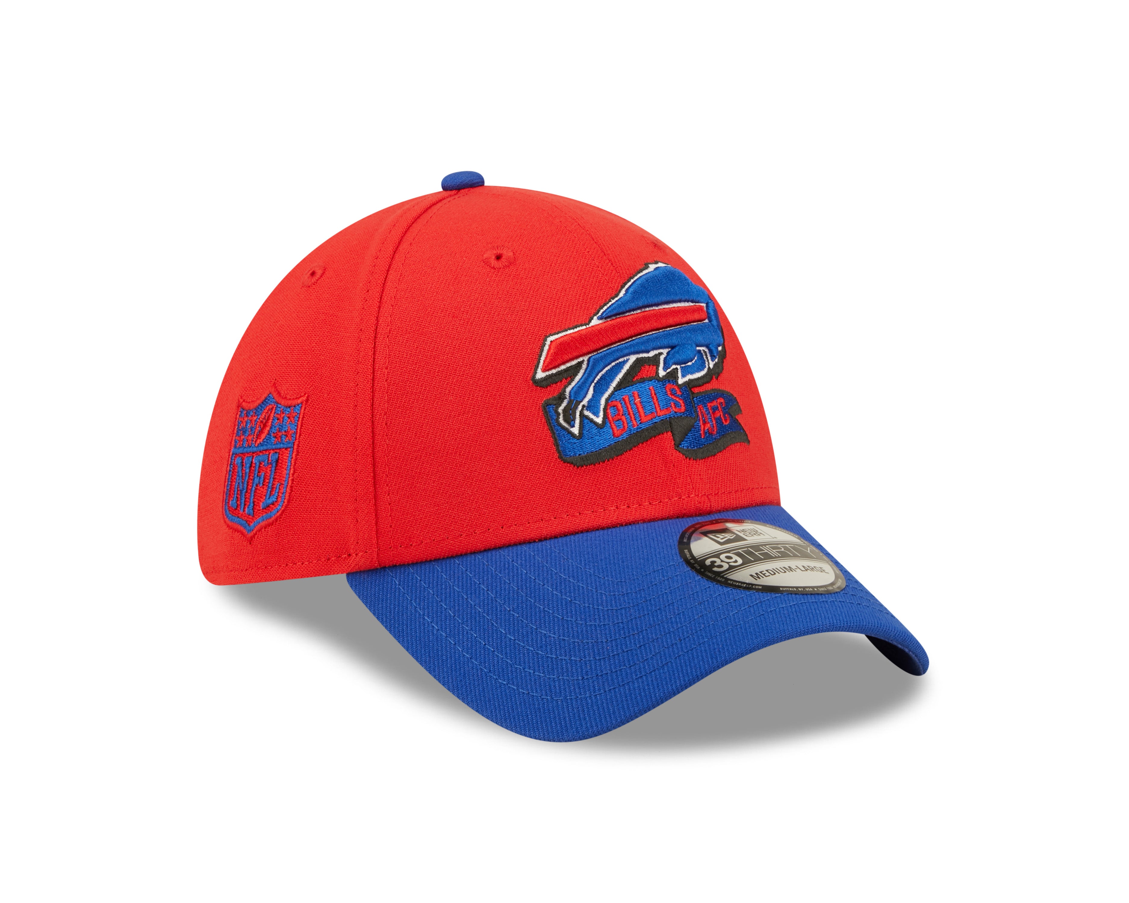 Buffalo Bills NFL Sideline 2022 39THIRTY Stretch Fit Cap - Red/Blue