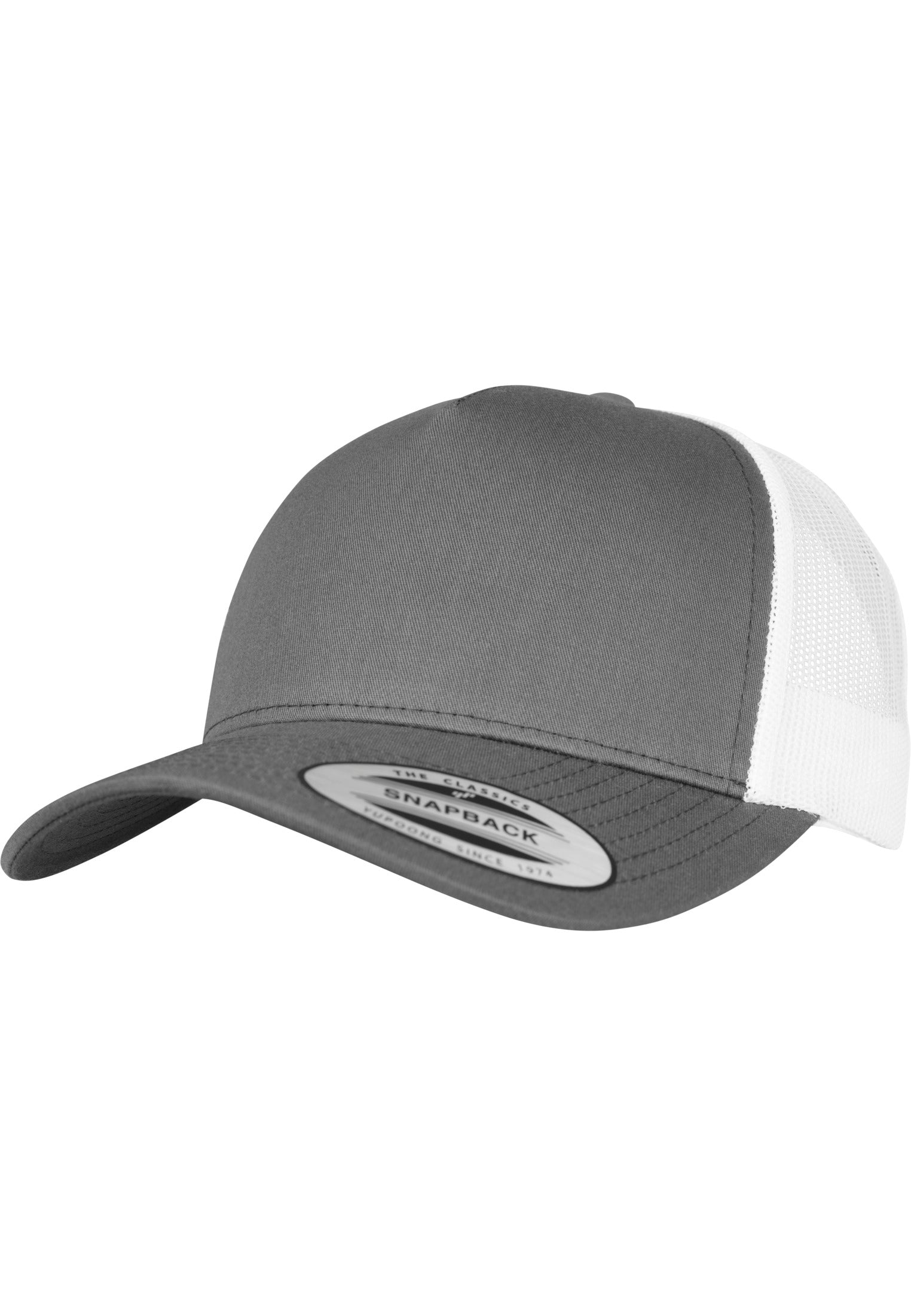 5-Panel Retro Trucker 2-Tone Cap - Charcoal/White