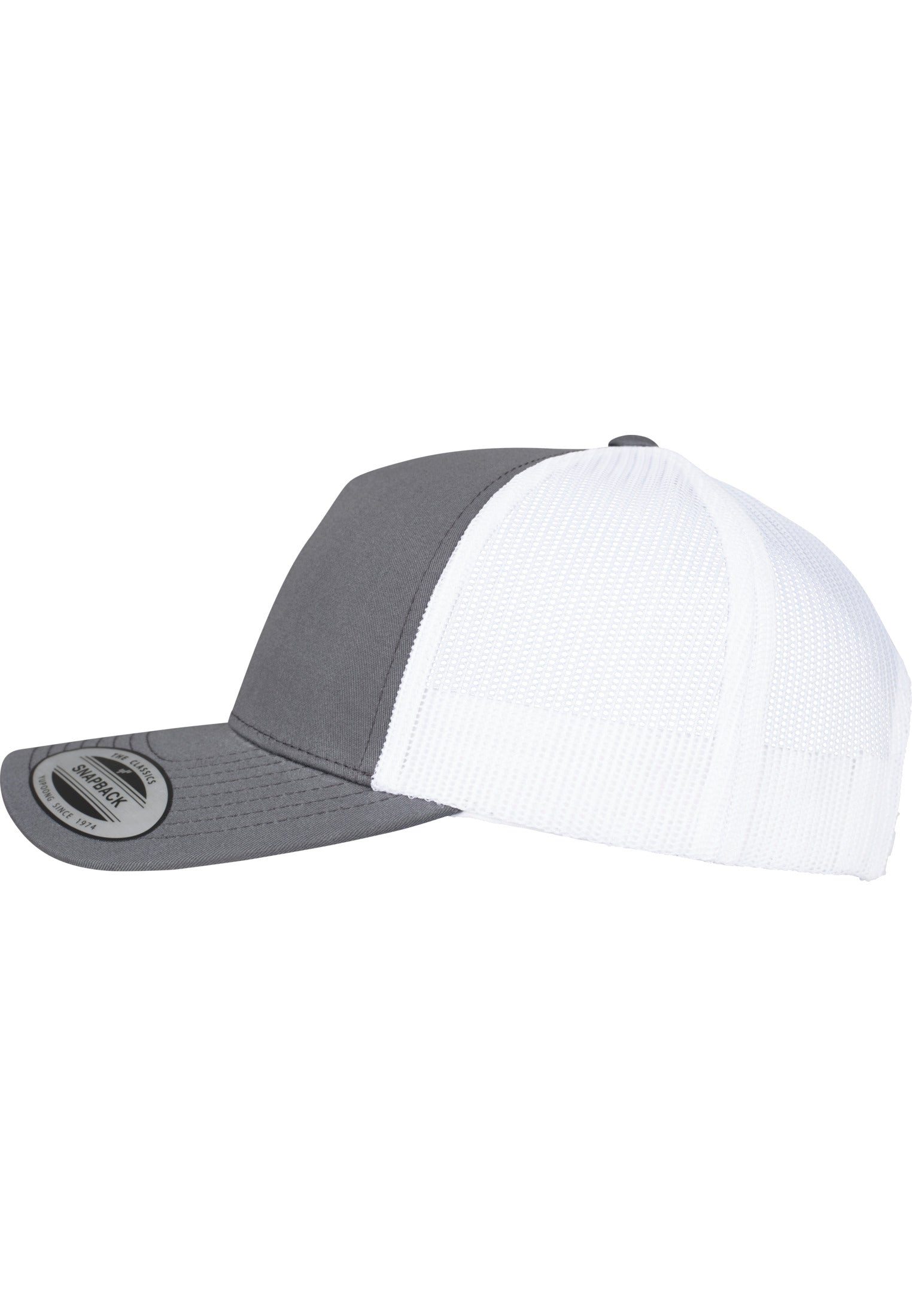 5-Panel Retro Trucker 2-Tone Cap - Charcoal/White