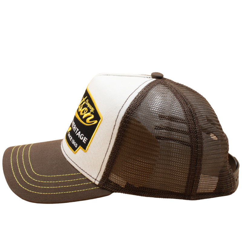 American Heritage Trucker Cap - White/Brown
