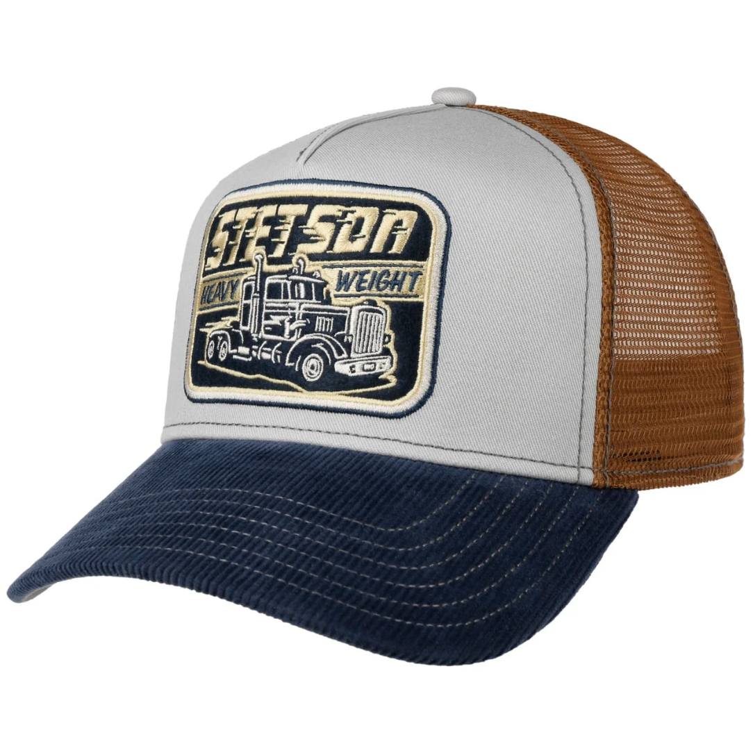 Stetson - Heavy Duty Trucker Cap - Grey/Blue/Brown