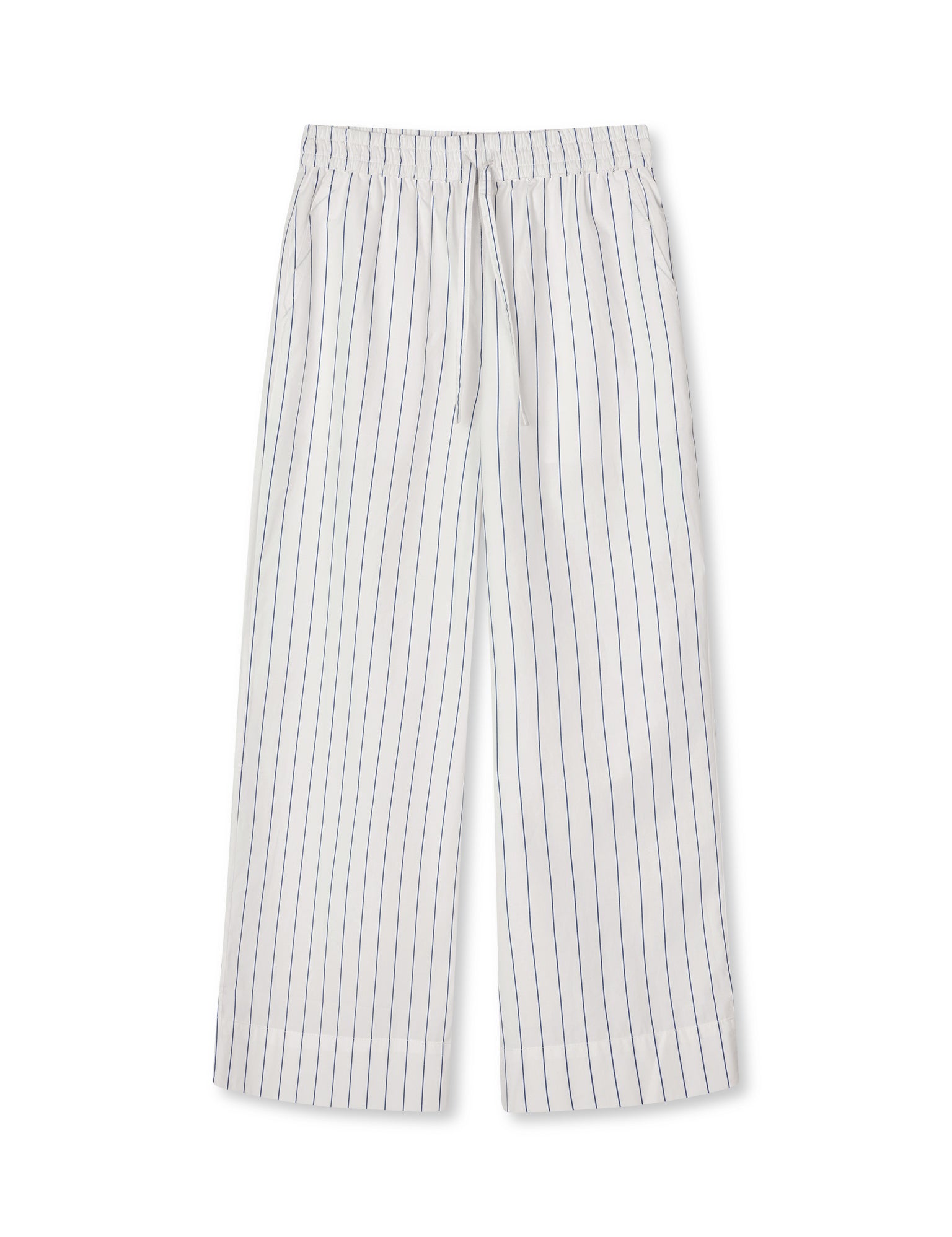 Crisp Poplin Pipa Pants, Pinstripe/Parisian Night