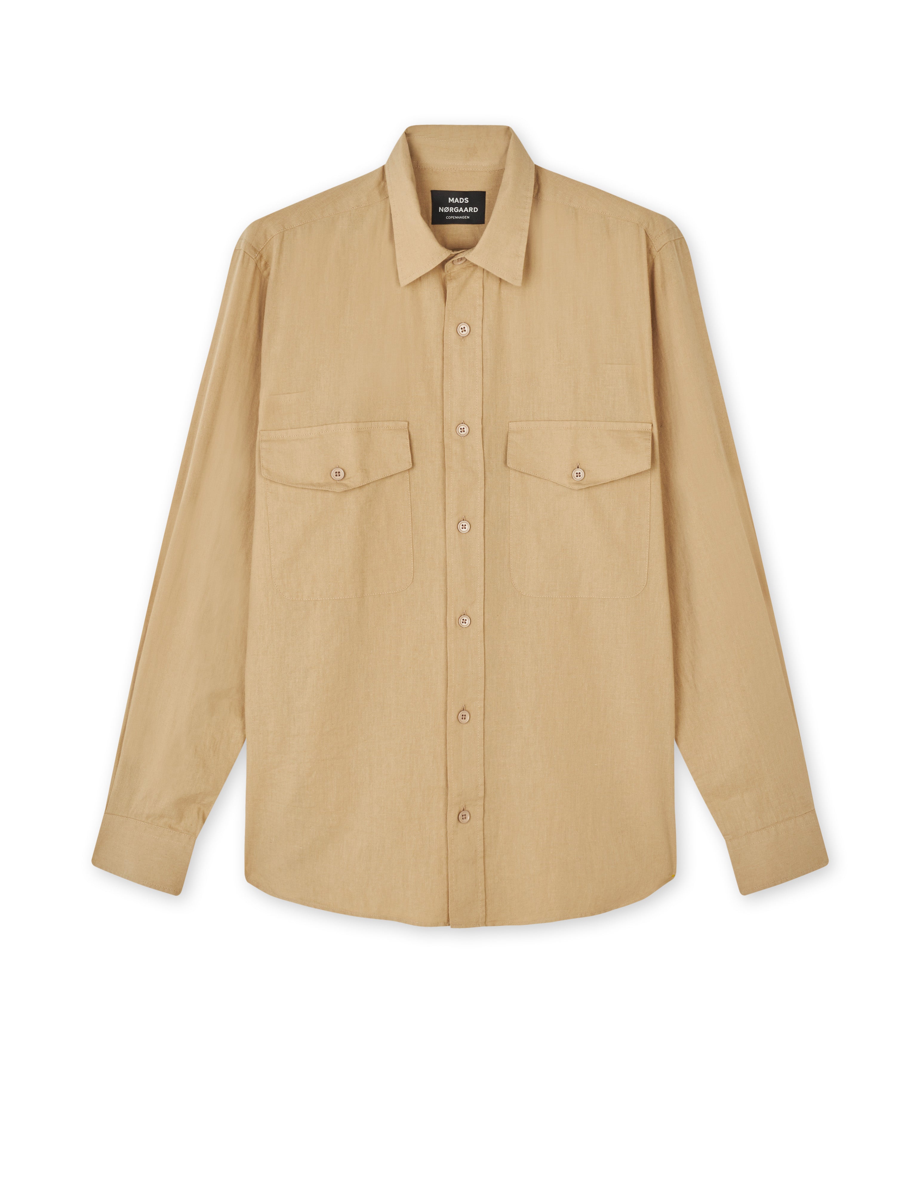 Cotton Linen Sune Officer Shirt, Trench Coat Rabat