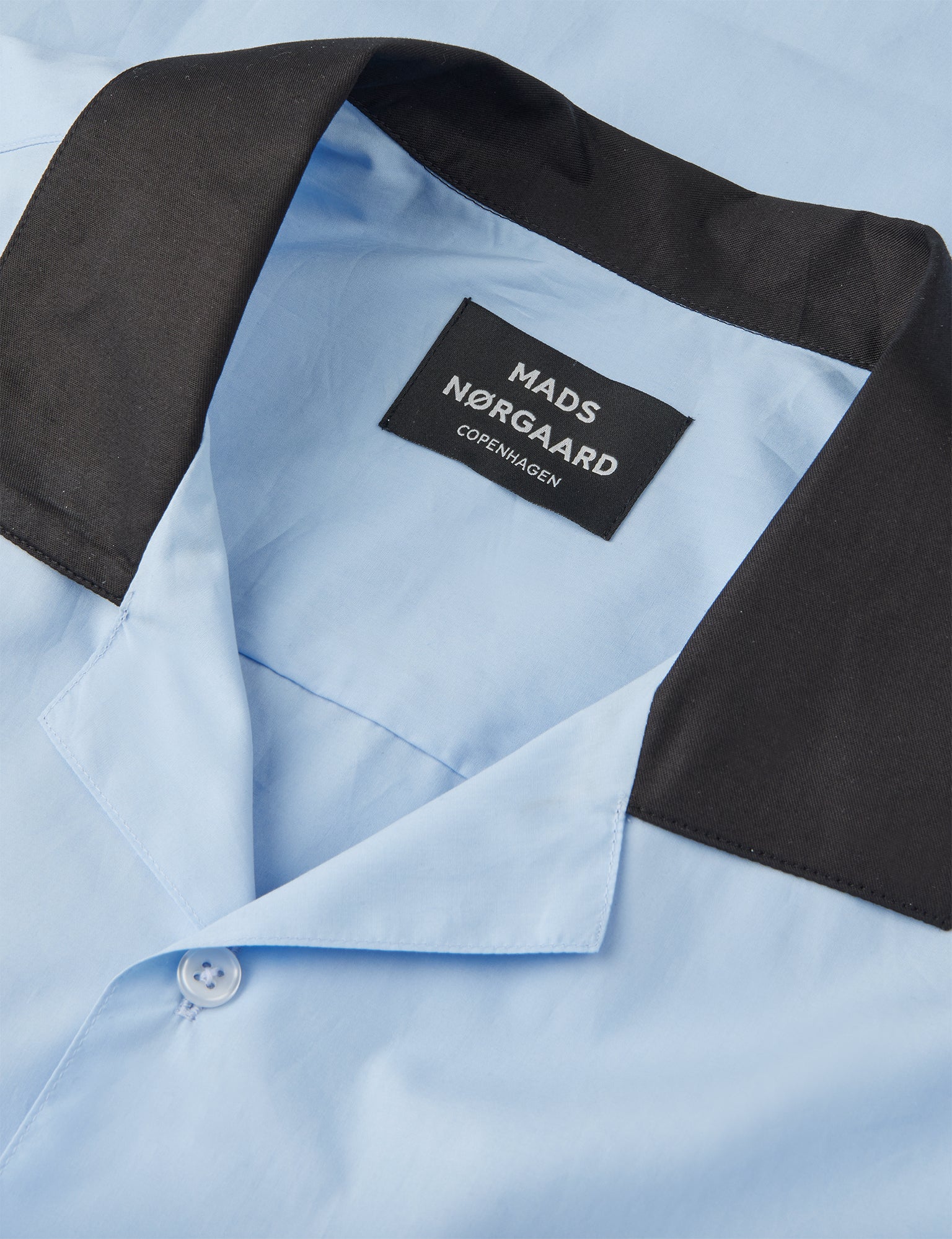 Prime Cotton Poplin Kenji Shirt SS, Cashmere Blue Mode