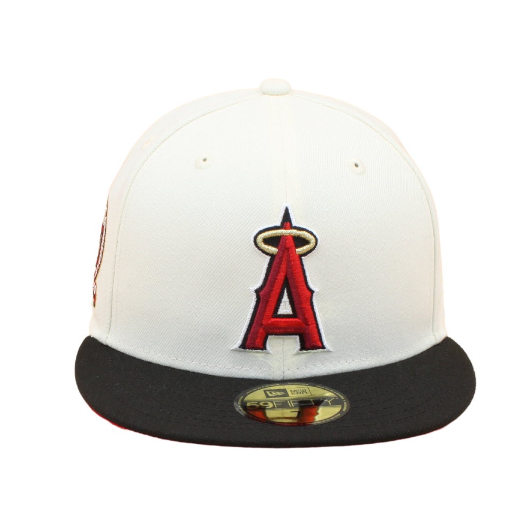 Anaheim Angels Cooperstown 59Fifty Fitted 50th Anniversary - Chrome White/Black Red Undervisor Online Hot Salg
