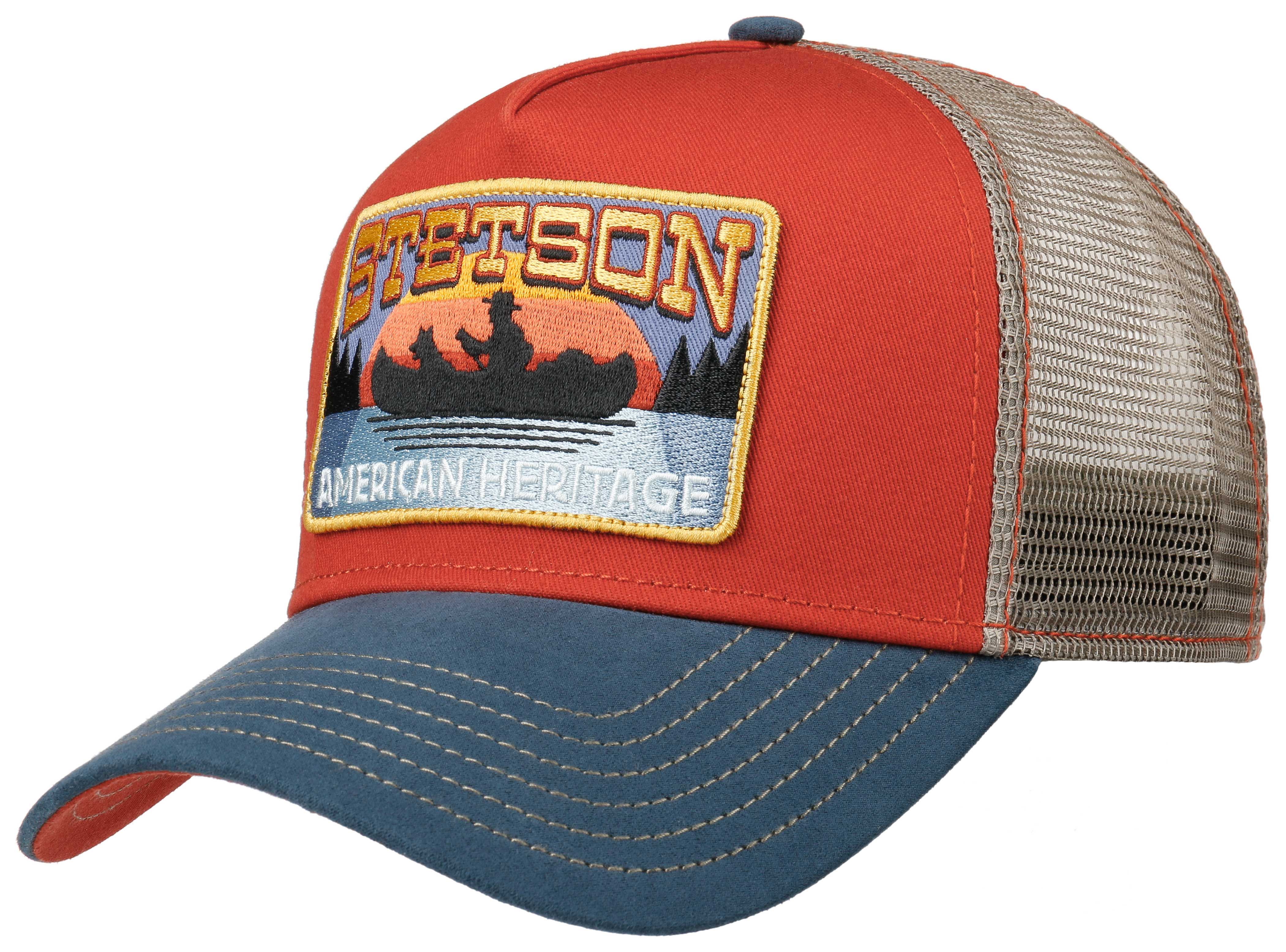 Canoe Trucker Cap - Red/Blue