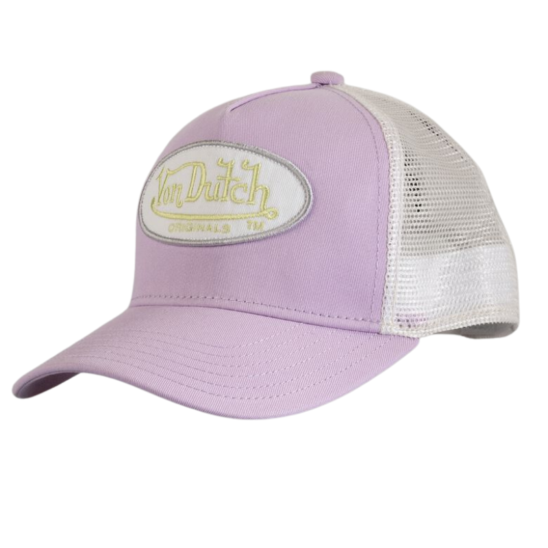 Von Dutch Boston Trucker Cap - Lilac/White
