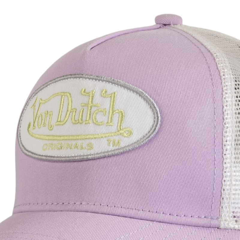 Von Dutch Boston Trucker Cap - Lilac/White