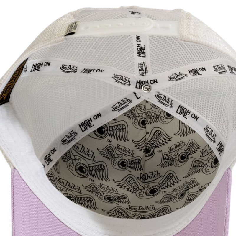 Von Dutch Boston Trucker Cap - Lilac/White