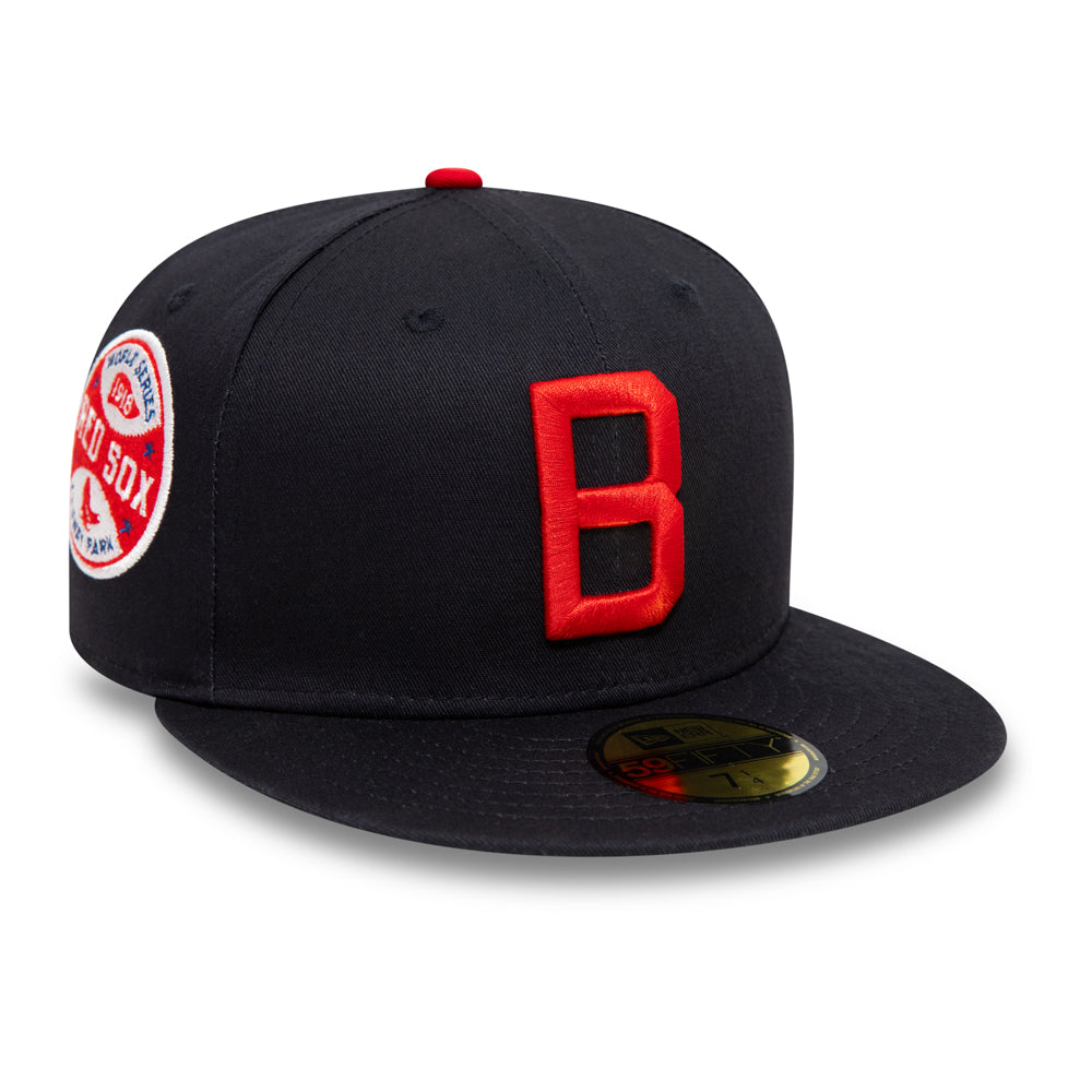 Boston Red Sox Cooperstown Patch Navy 59FIFTY Cap - Navy