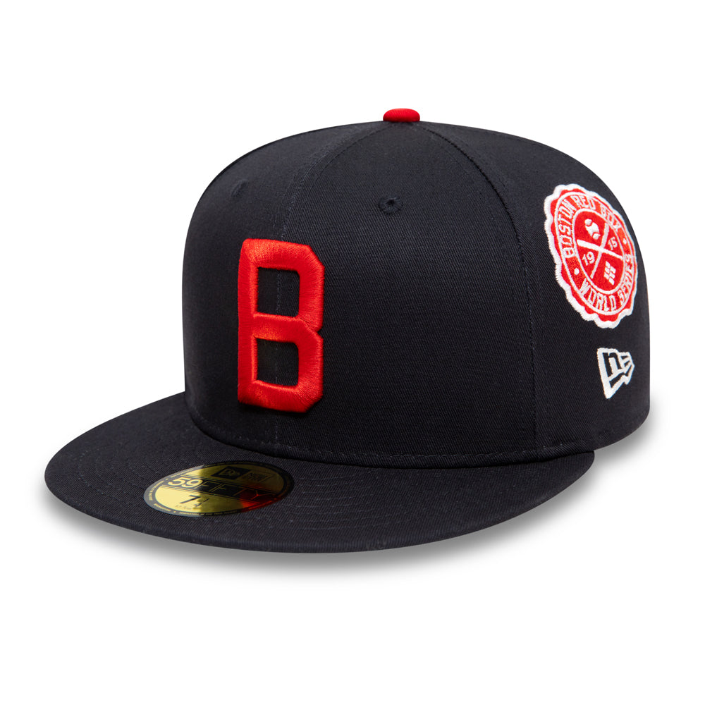 Boston Red Sox Cooperstown Patch Navy 59FIFTY Cap - Navy