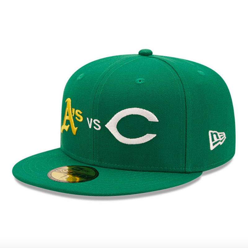 Athletics Vs California Angels Cooperstown 59FIFTY Cap - Kelly Green