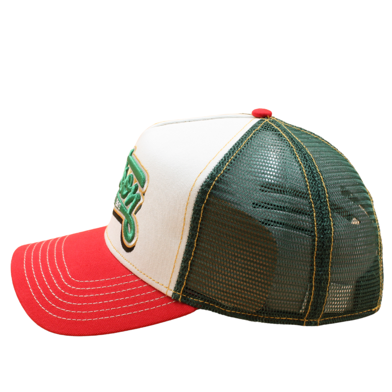 Stetson - Trucker Cap Lettering - White/Red/Green Levere