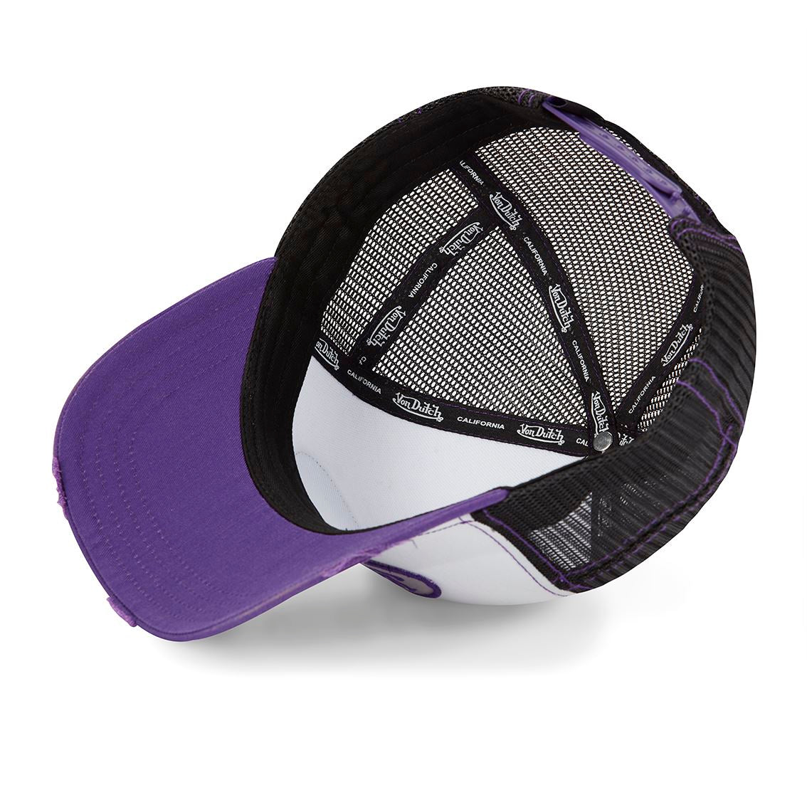 Von Dutch - Oval Patch Black/White/Purple Trucker Cap