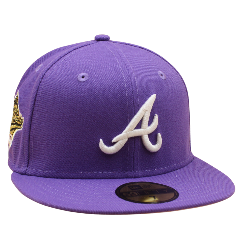Atlanta Braves Cooperstown 59Fifty Fitted 1995 World Series - Purple/Pink UV