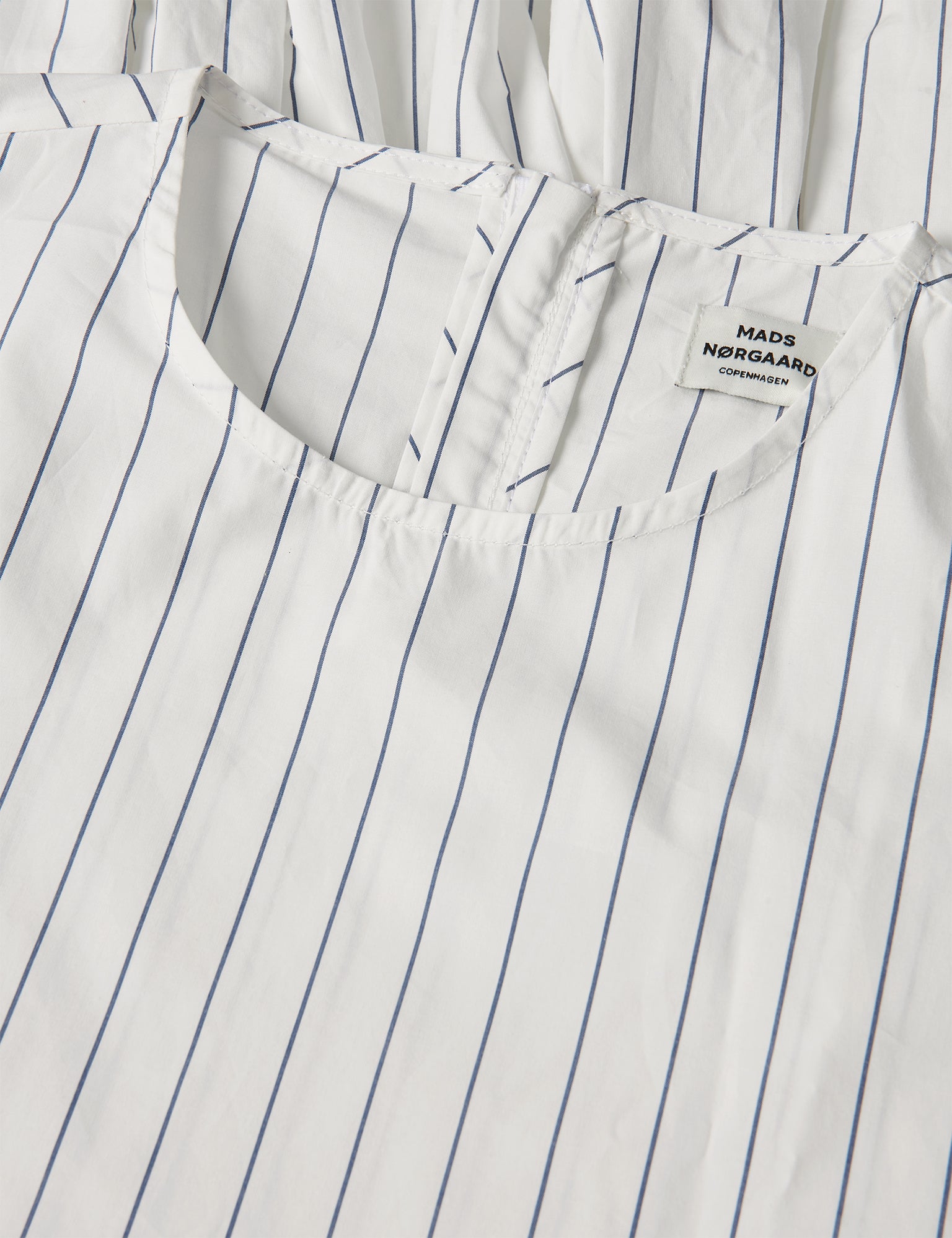 Crisp Poplin Drastina Dress, Pinstripe/Parisian Night