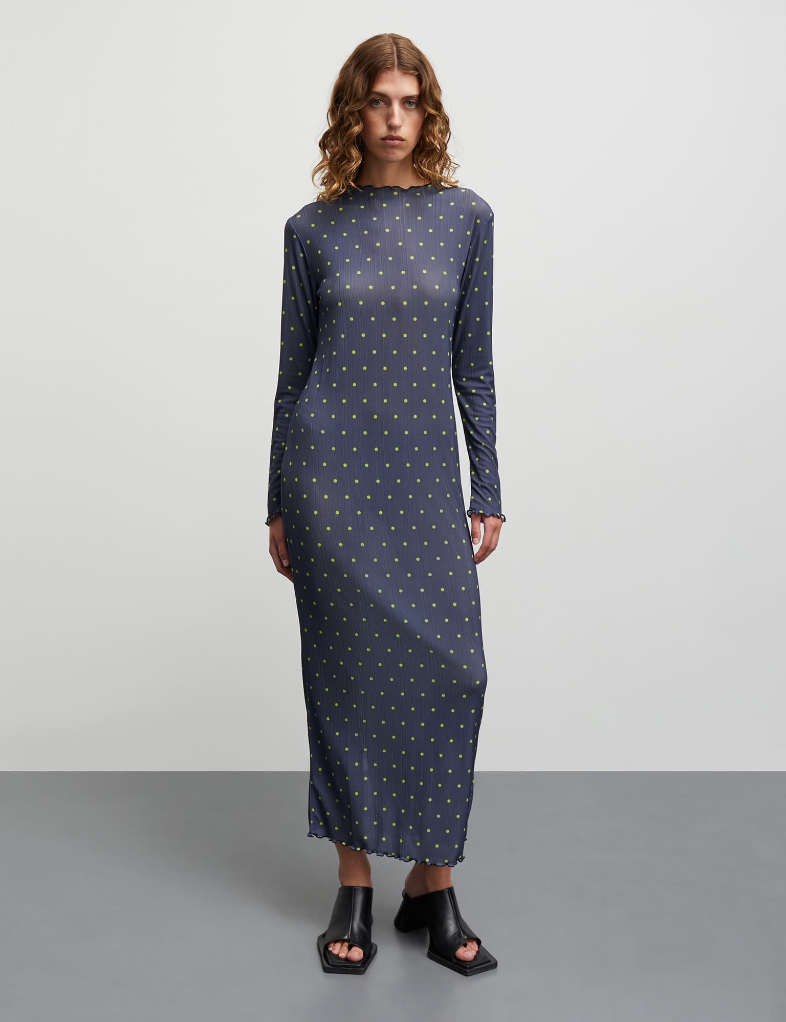 Fancy Jersey Melanie Dress, AOP Dot/Parisian Night Hot på udsalg