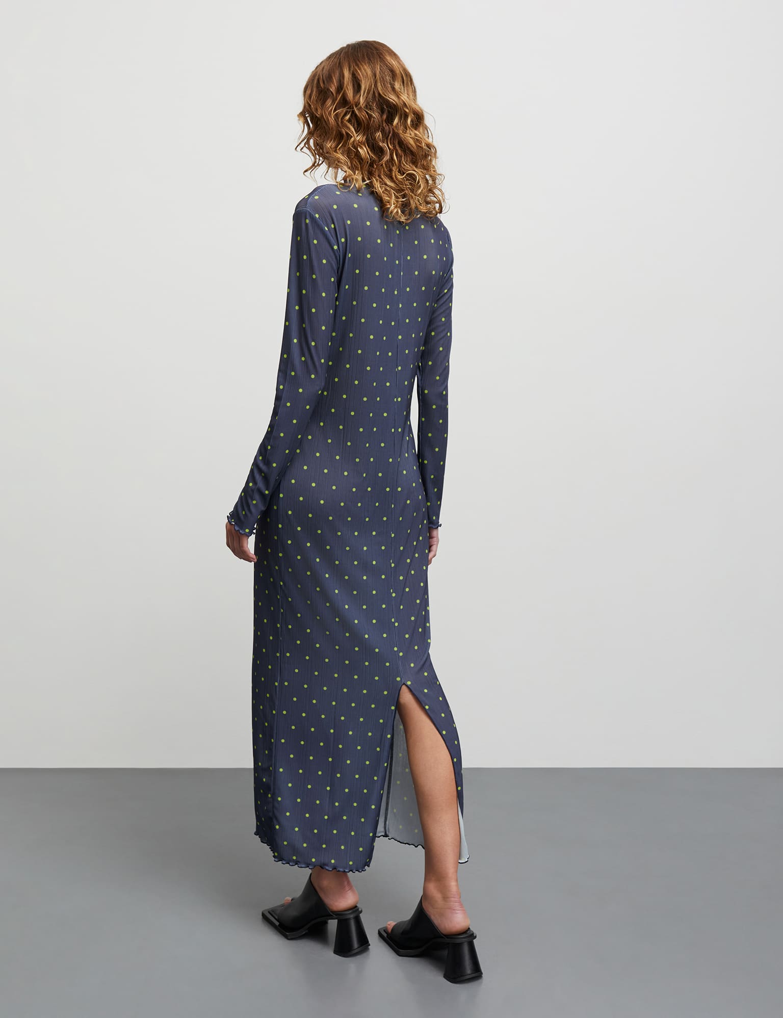 Fancy Jersey Melanie Dress, AOP Dot/Parisian Night Hot på udsalg