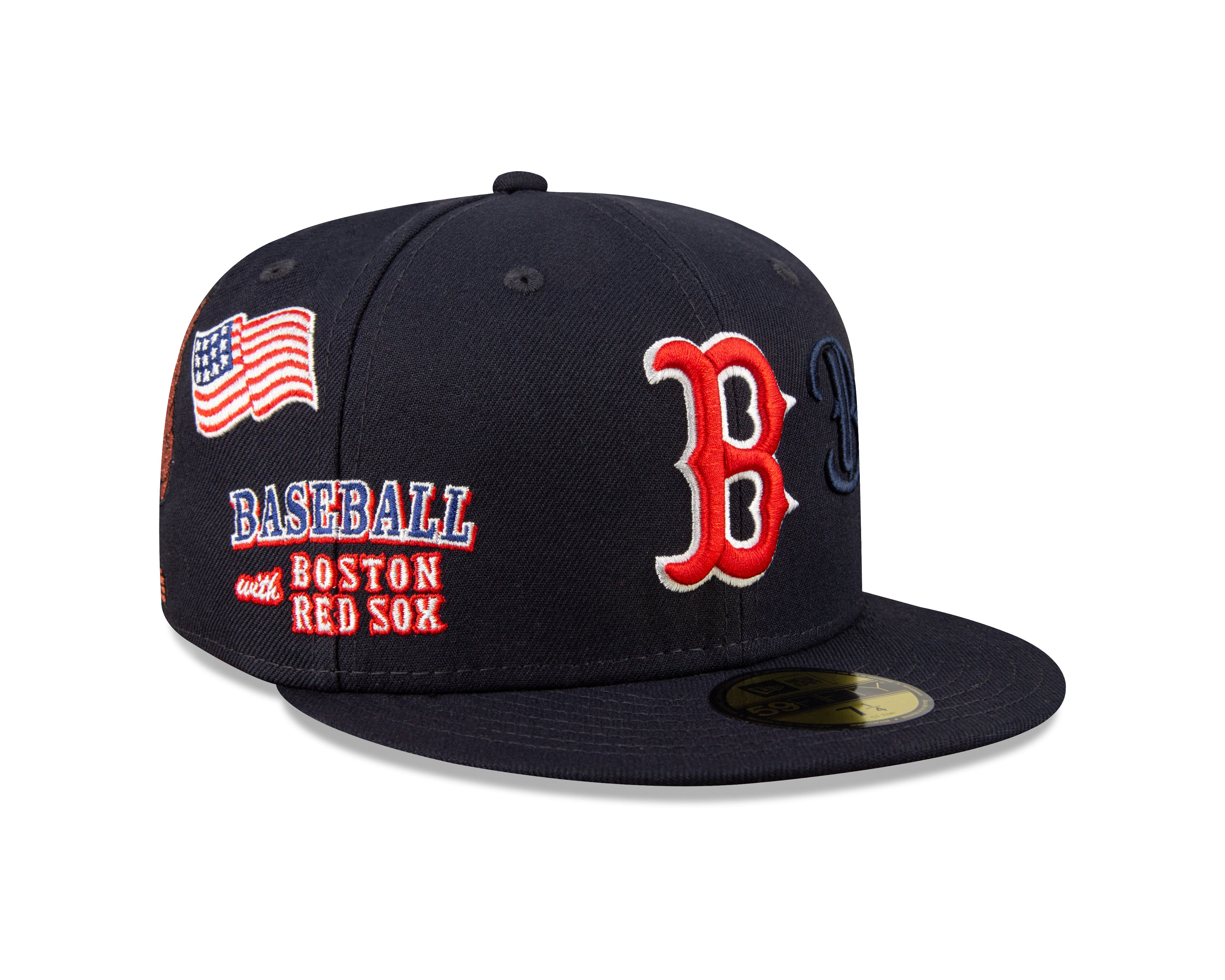 Boston Red Sox Script 59Fifty Fitted Cap - Navy