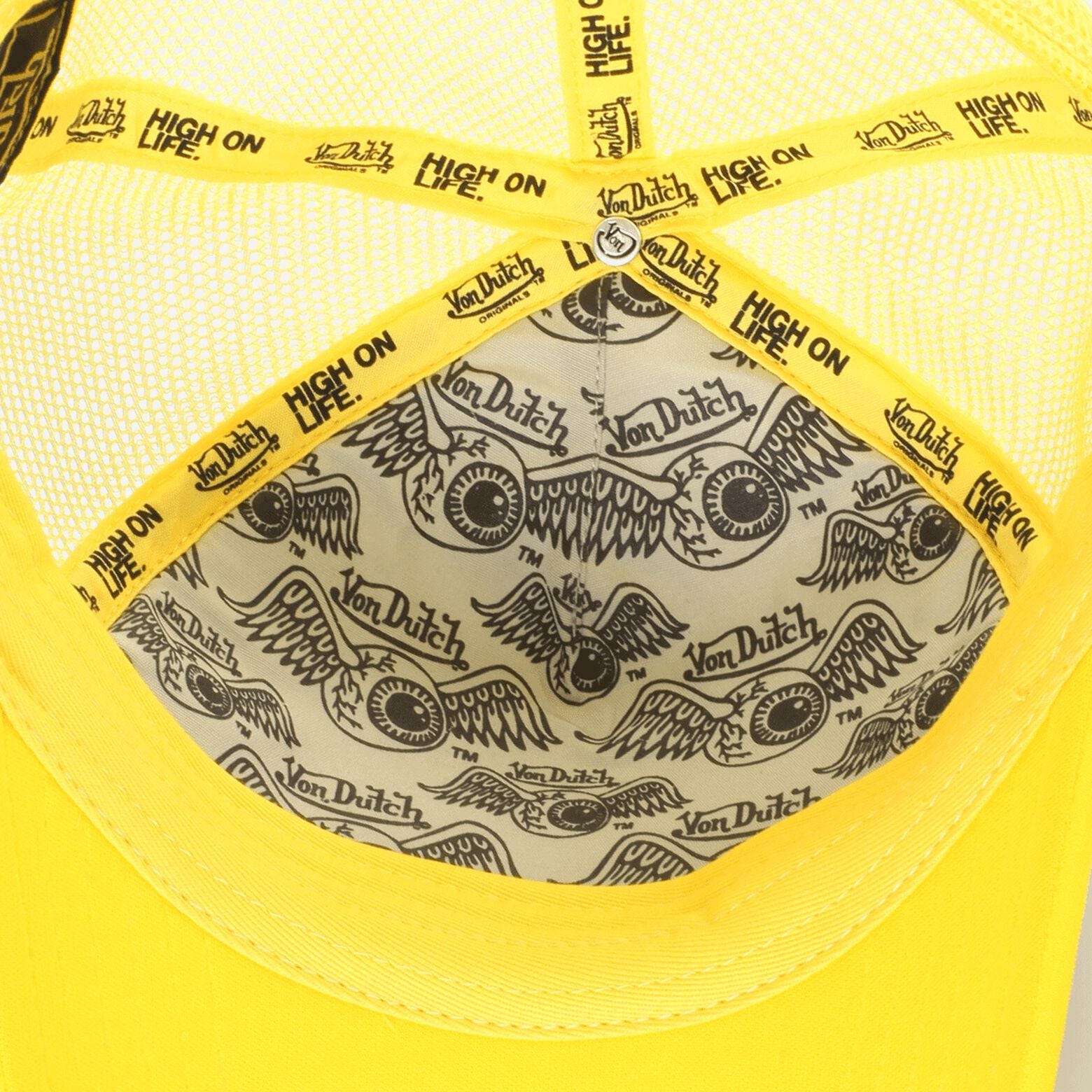 Von Dutch Tampa Trucker Cap - White/Yellow