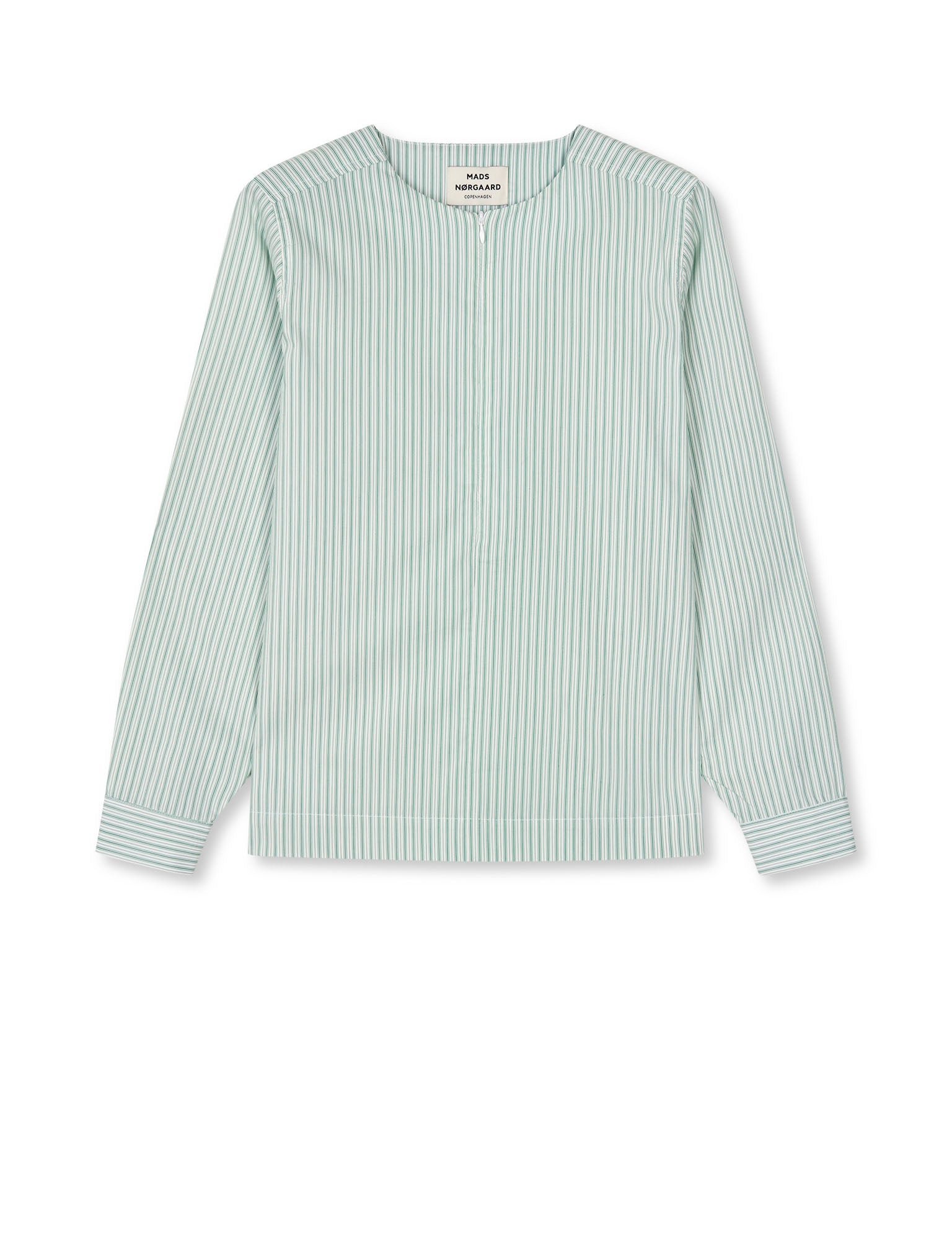 poplinda-dana-shirt-pinstripe-verdant-green_1.jpg Poplinda Dana Shirt, Pinstripe/Verdant Green