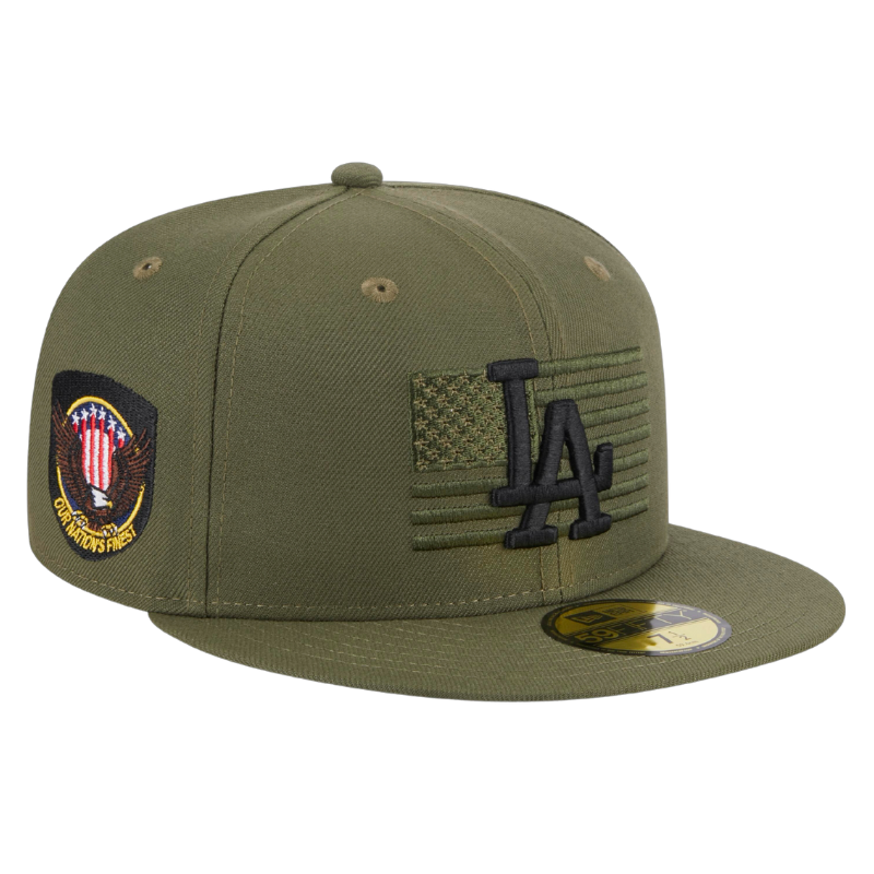 59fifty Fitted Cap Los Angeles Dodgers Armed Forces (2023) - Olive
