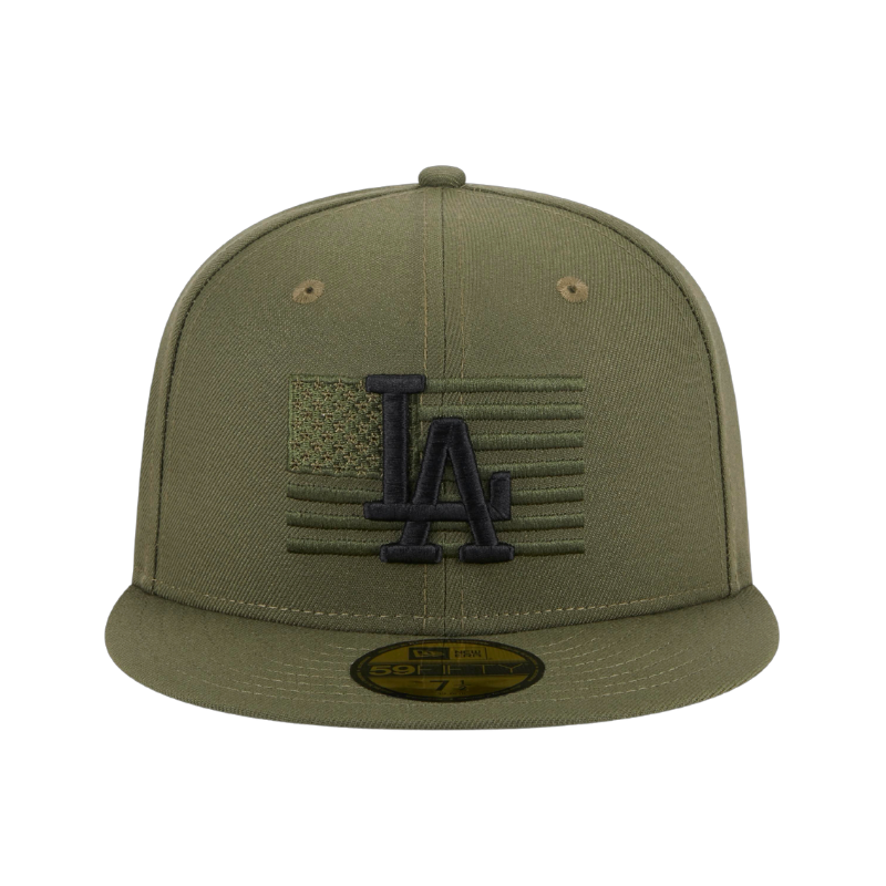 59fifty Fitted Cap Los Angeles Dodgers Armed Forces (2023) - Olive