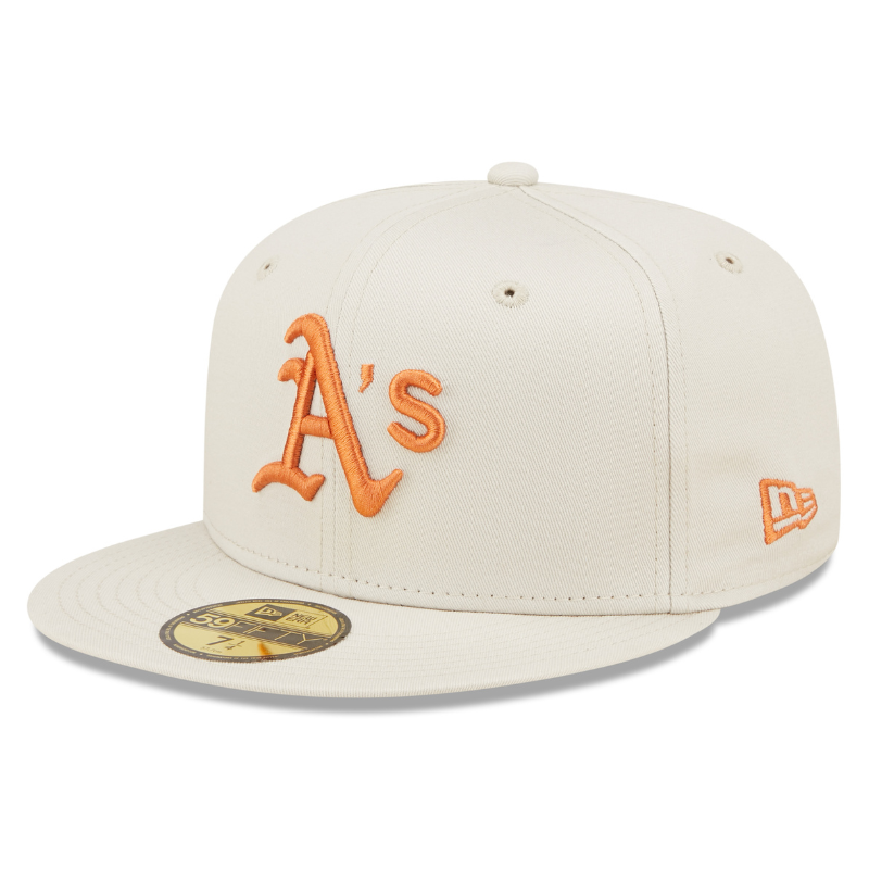 59Fifty Fitted Cap League Essential Oakland Athletics - Stone/Rust