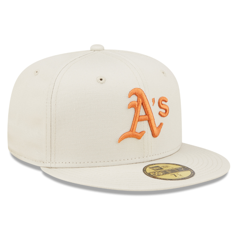 59Fifty Fitted Cap League Essential Oakland Athletics - Stone/Rust