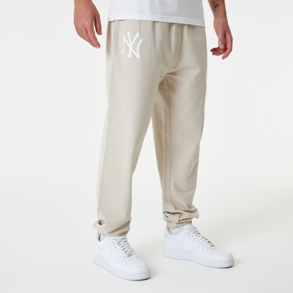 New York Yankees Team Logo Jogger Pants - Stone