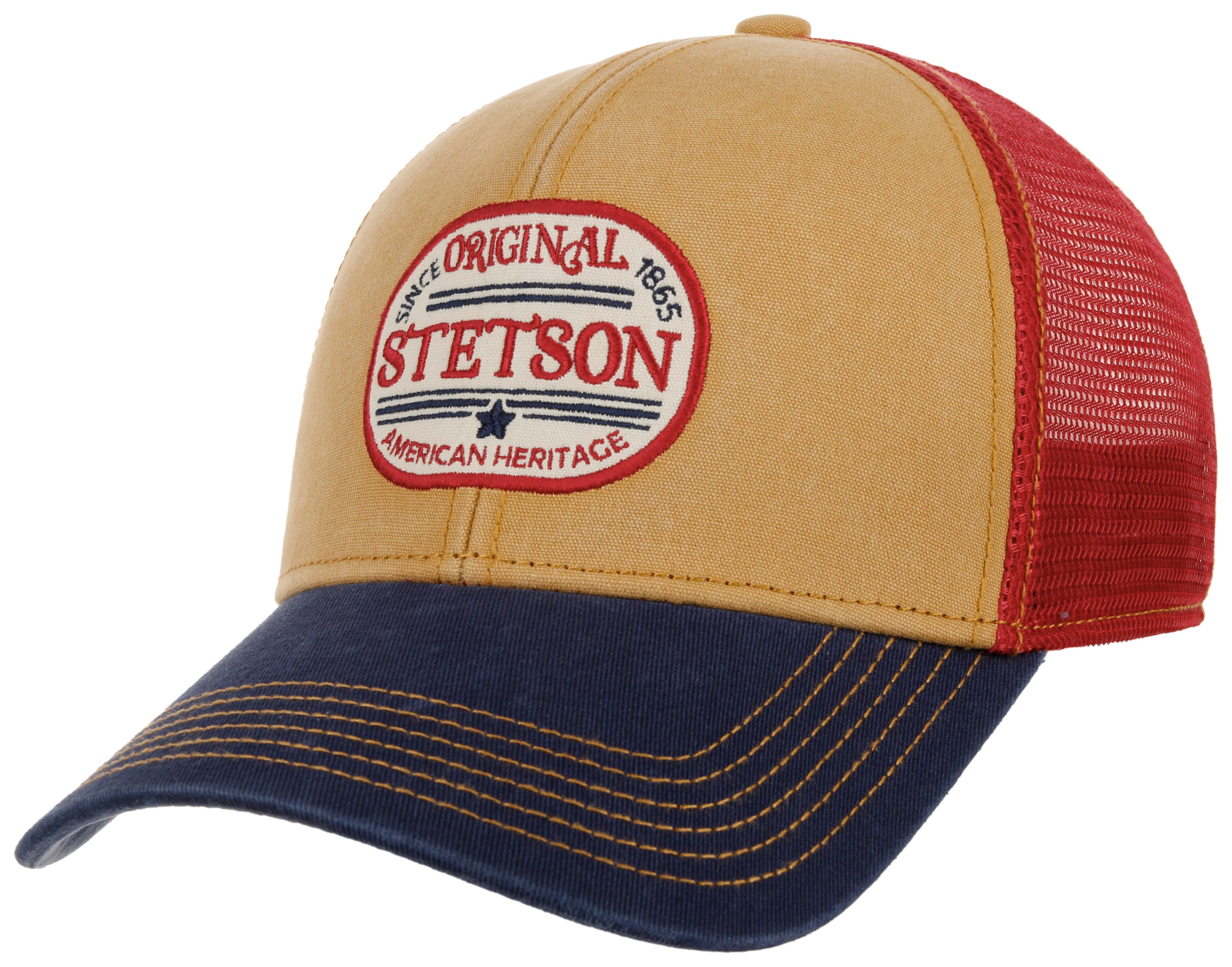Stetson - Baseball Trucker Cap - Vintage - Brown/Blue/Red