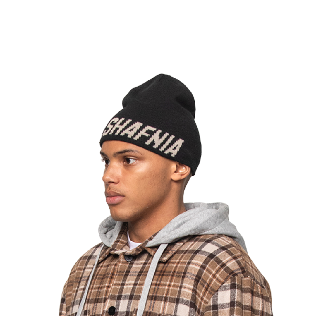BLS - George Beanie - Black/Off White Rabat