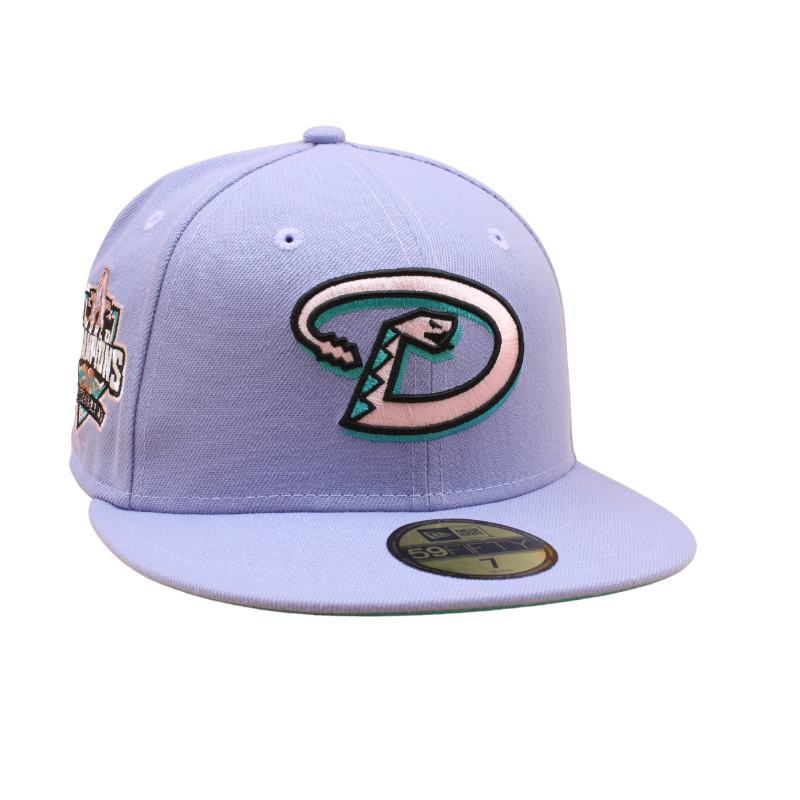 Arizona Diamondbacks Cooperstown 59Fifty Fitted 2001 World Series - Lavender/Teal
