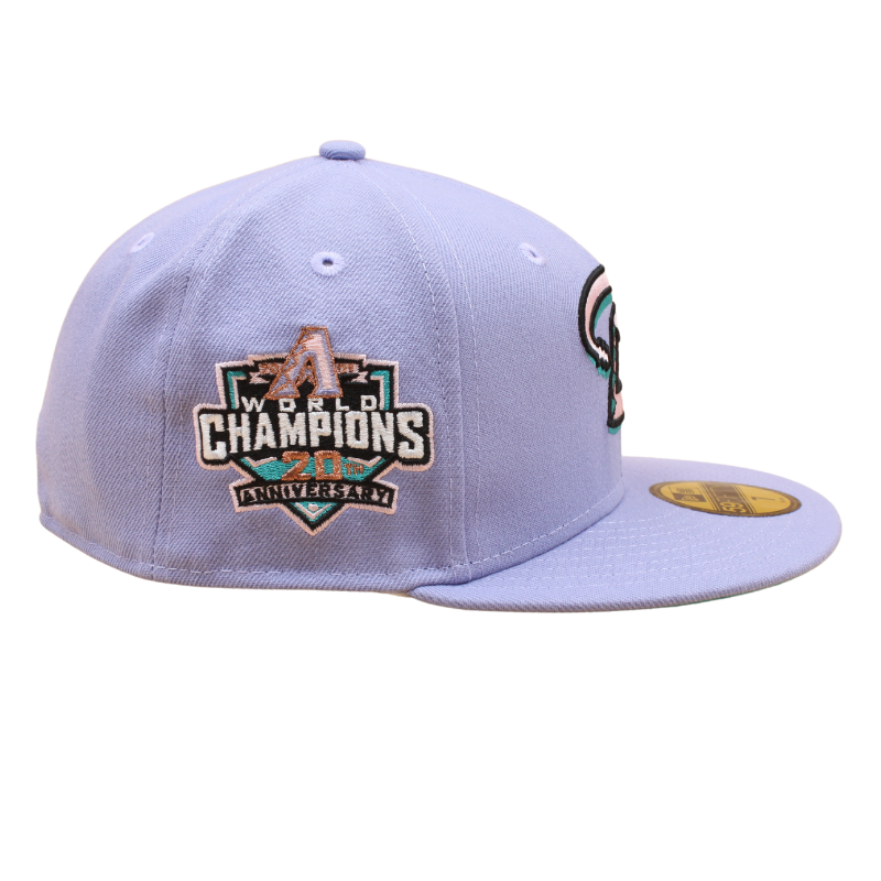 Arizona Diamondbacks Cooperstown 59Fifty Fitted 2001 World Series - Lavender/Teal