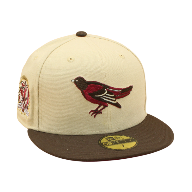 Baltimore Orioles Cooperstown 59Fifty Fitted 50th - Vegas Gold/Brown