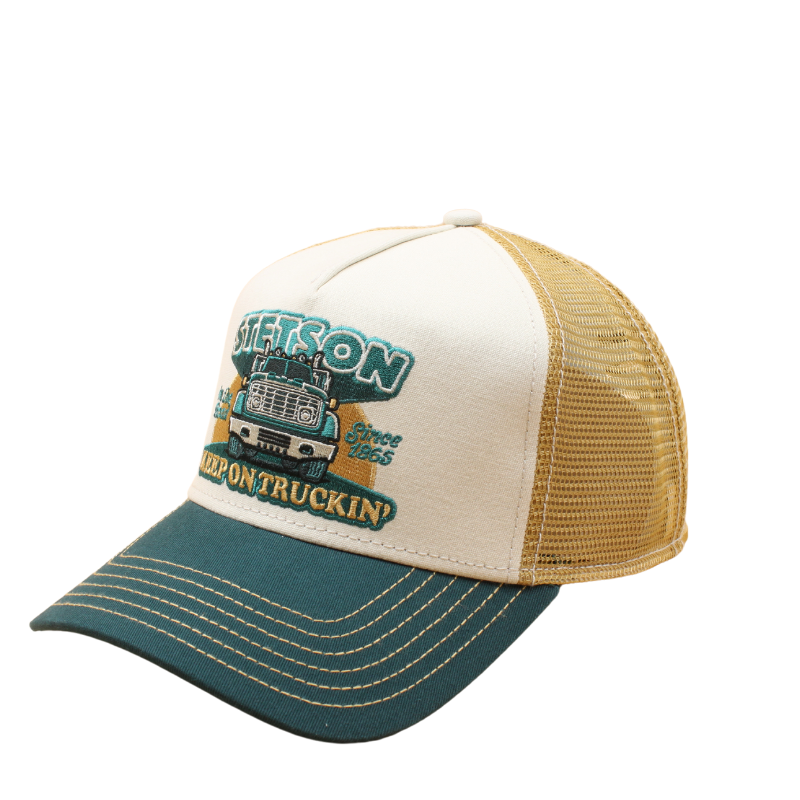 Stetson Trucker Cap Keep On Trucking - Green/Sand
