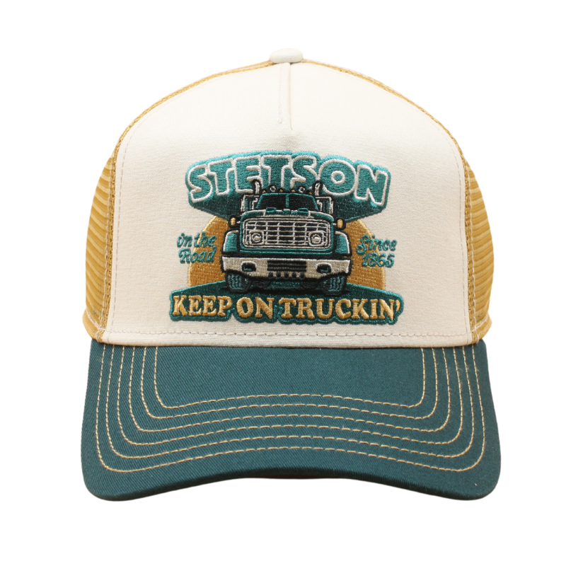 Stetson Trucker Cap Keep On Trucking - Green/Sand
