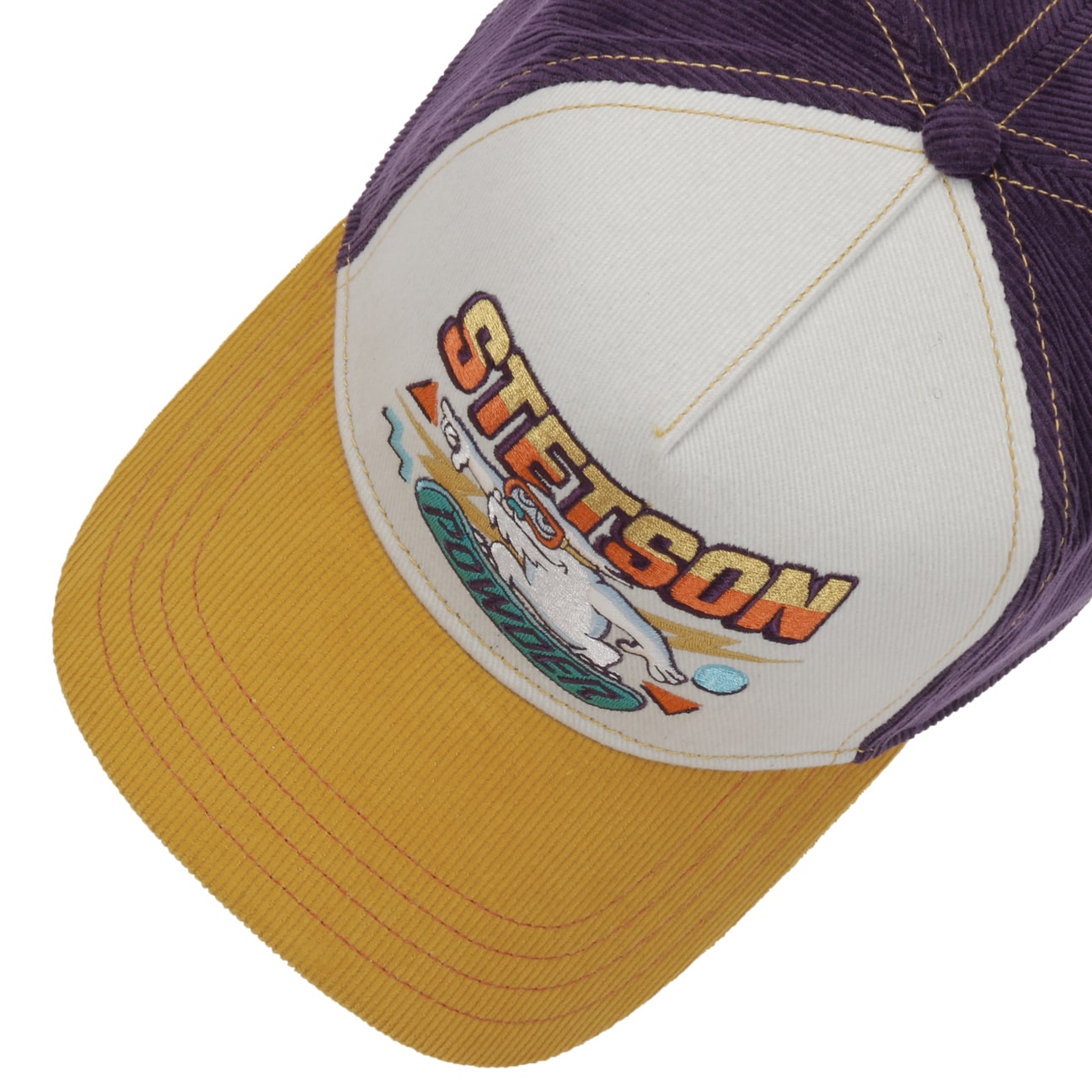 Stetson - Trucker Cap - Powder - White/Purple/Yellow