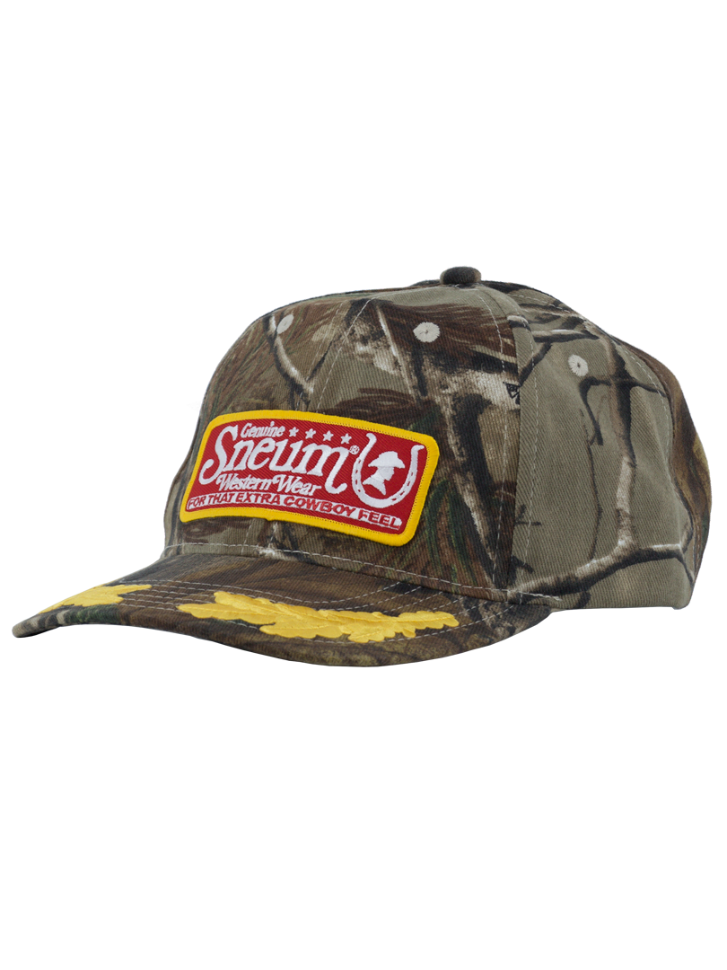 SNEUM RRR Logo Trucker Cap W. Gold Leaves In REALTREE® AP Camo