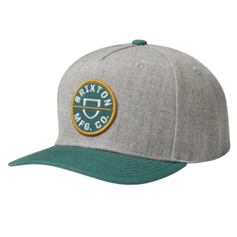 Crest C MP Snapback Cap - Heather Grey/Dark Green