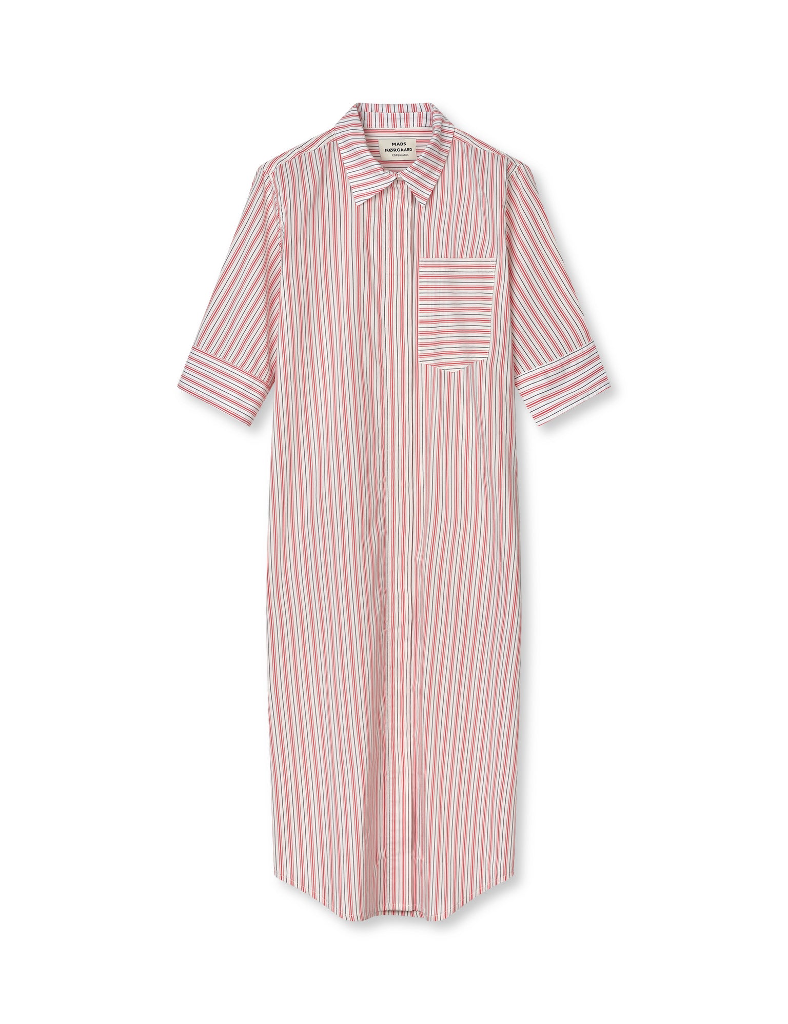 poplinda-nancy-dress-pinstripe-fiery-red_1.jpg Poplinda Nancy Dress, Pinstripe/Fiery Red Levere