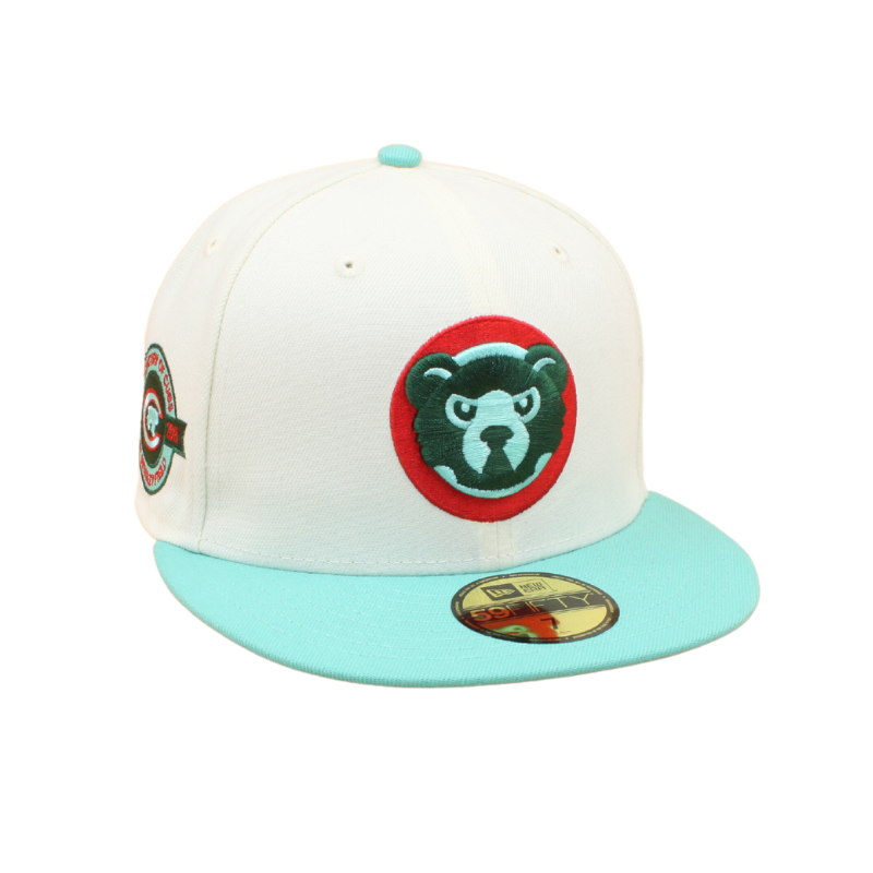 Chicago Cubs Cooperstown 59Fifty Fitted 100 Years - Chrome/Mint