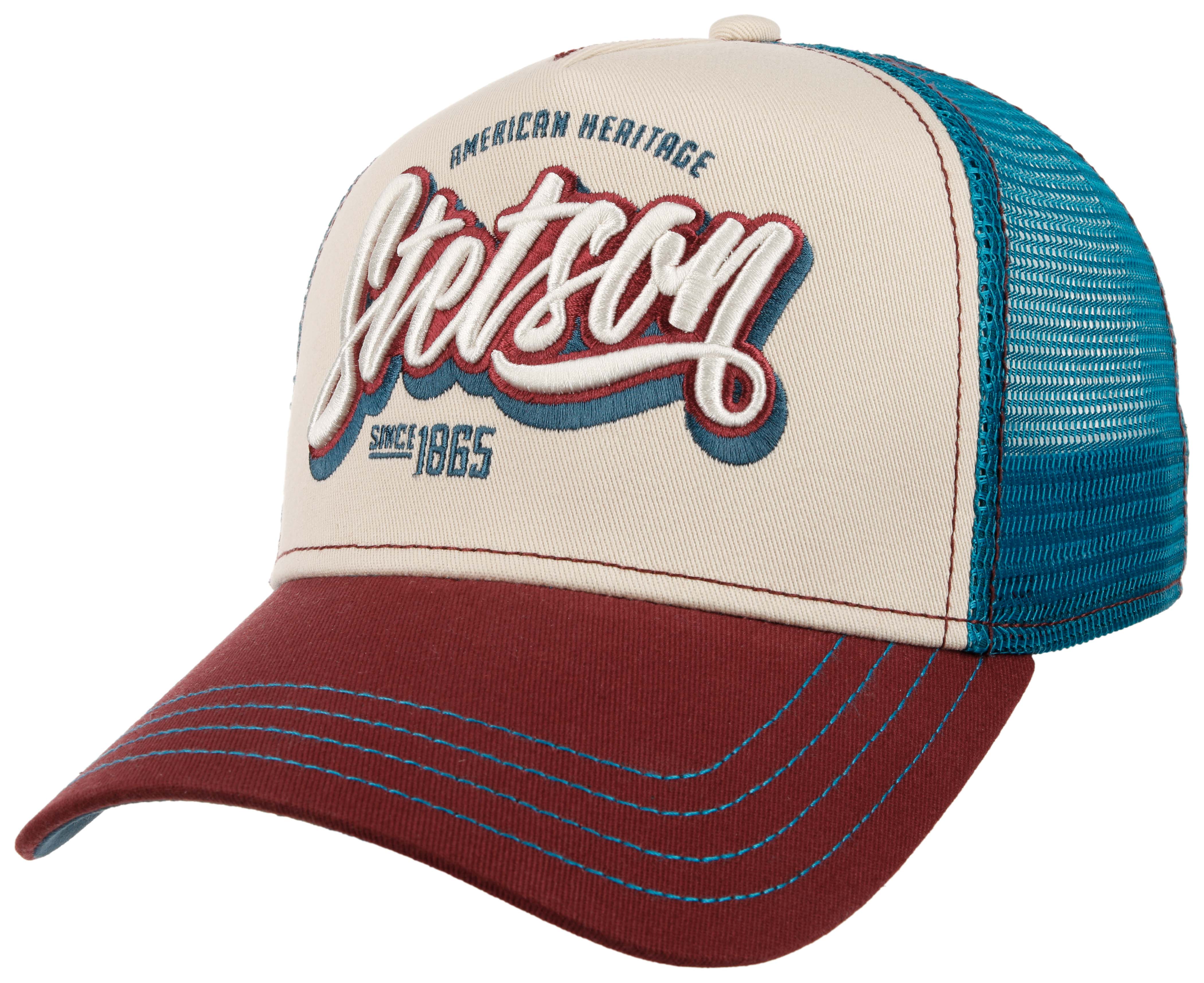 Stetson - One For All- Trucker Cap - Chrome/Maroon/Blue