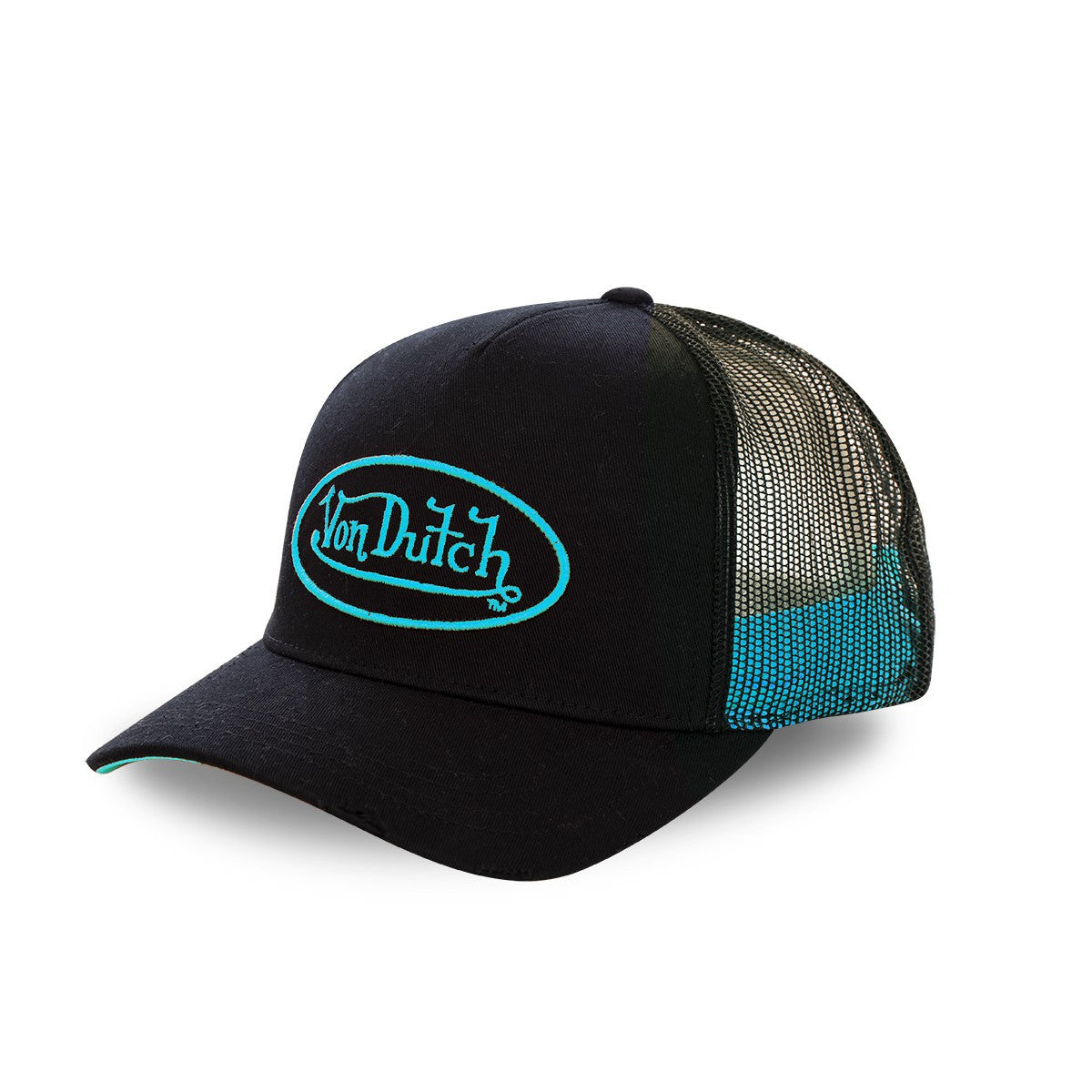 Von Dutch - Oval Patch Black/Blue Trucker Cap Rabat