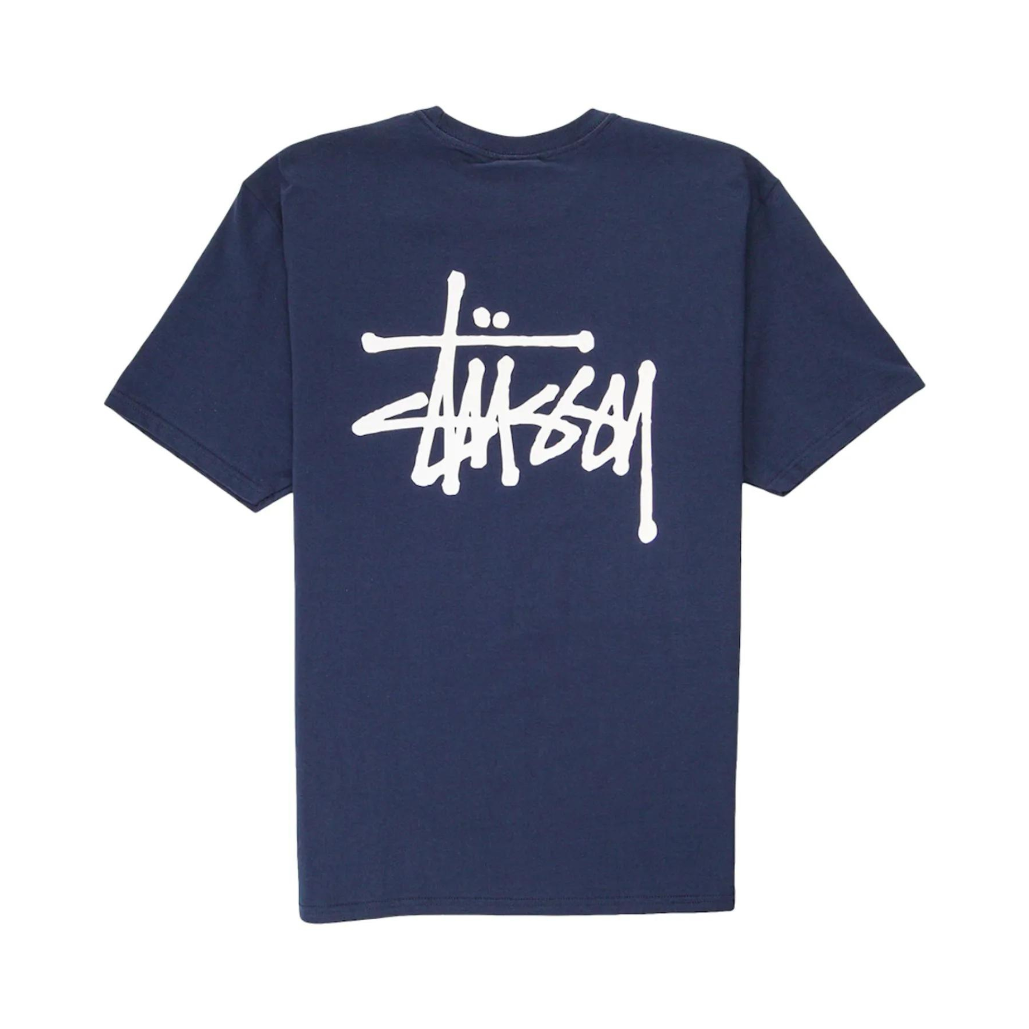 Stüssy Basic T-shirt Navy Online nu