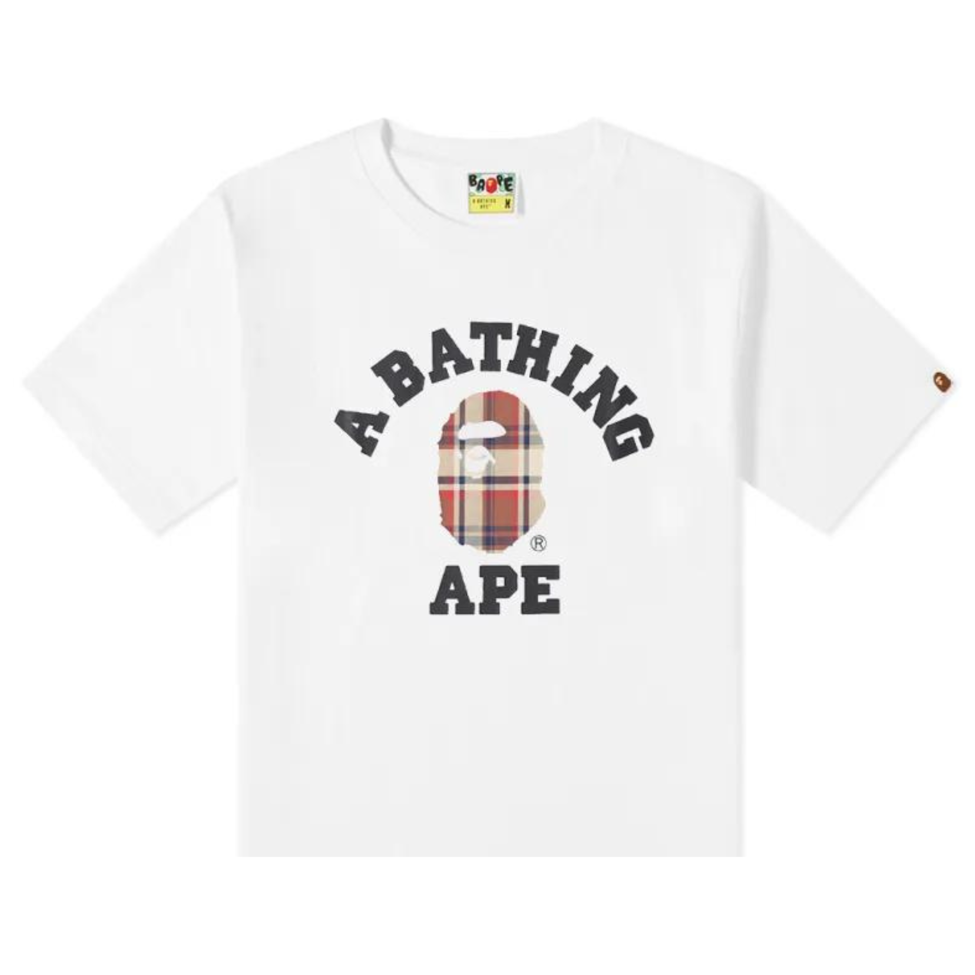 Bape College Plaid T-shirt White